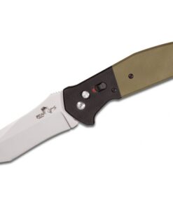 Bear and Sons Cutlery Bold Action V OD Green – 3.75″ Plain Tanto Blade