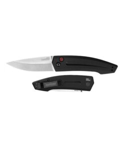 Kershaw Launch 2 Automatic Folding Knife 3.25″ Stonewash Drop Point – Push Button Open